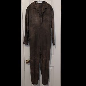 Natural Raw Silk Boilersuit Jumpsuit Coveralls